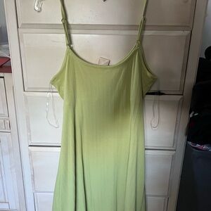 Green, ribbed dress